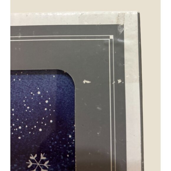 VTG Santa-Themed Glass Cutting Board w Happy Holidays Border 12"x10" Heat/ Scrat - Picture 8 of 8